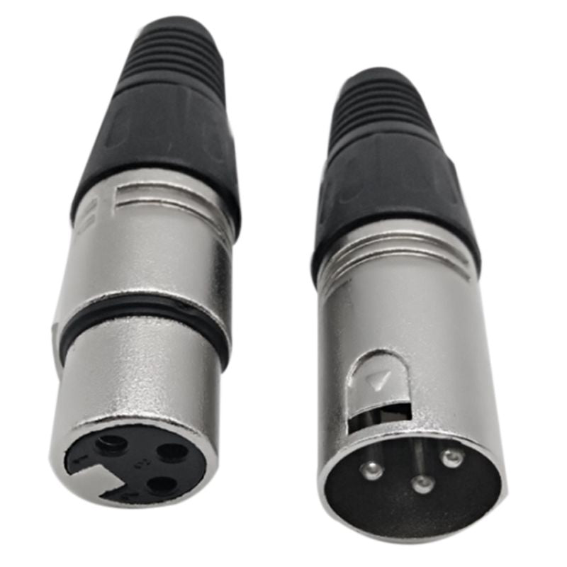 Male / Female XLR Jack 3 Pin Microphone Audio Connector (5 Pair)