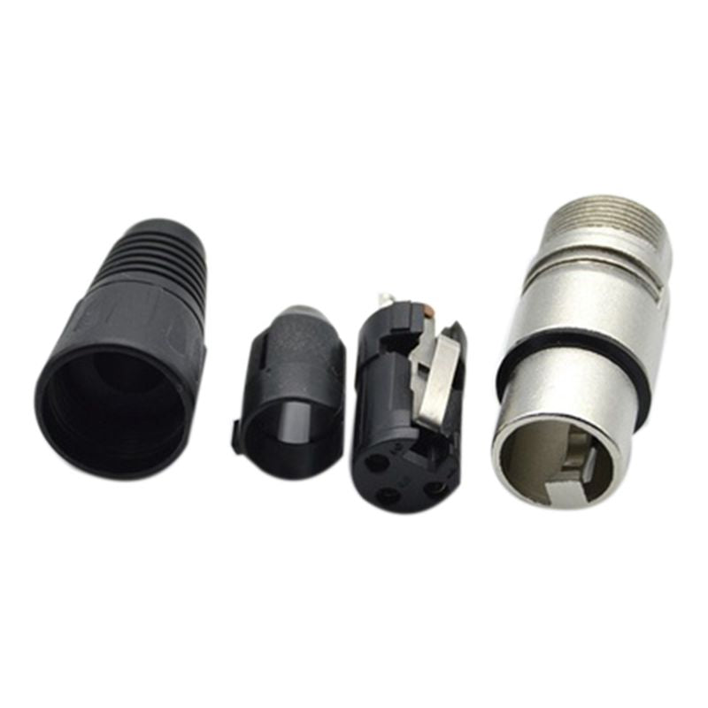 Male / Female XLR Jack 3 Pin Microphone Audio Connector (5 Pair)