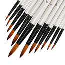 ZhuTing 12Pcs Nylon Hair Wooden Handle Watercolor Paint Brush Pen Set for L