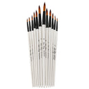 ZhuTing 12Pcs Nylon Hair Wooden Handle Watercolor Paint Brush Pen Set for L