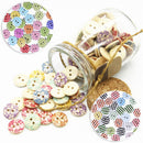 Buttons for Kids Button WOOD Kids Buttons Colorful Mix Scrapbooking Mix 15  L3I5