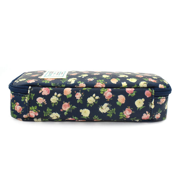 Pencil Case,Pen Bag Makeup Pouch Zipper Box Office Organizer Rose Floral, C K1X8