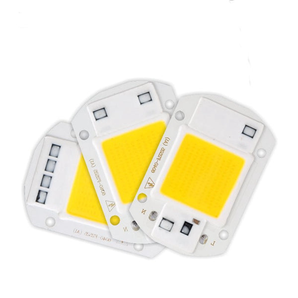 LUSTREON AC110V/220V 20W 30W 50W White/Warm White COB LED Chip 40X60mm for DIY Flood Light