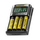 NITECORE UM4 LCD Screen Display Lithium Battery Charger 4-Slots USB Charging Smart Rapid Battery Charger