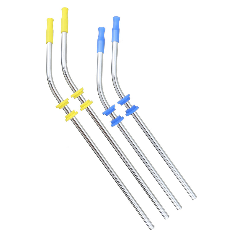 Reusable Drinking Straw Stainless Steel Drink Straws Cleaning Brushes Set with Silicone head