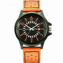 HANNAH MARTIN 1601 Men Wrist Watch Genuine Leather Strap Creative Watch