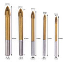 Cross Head Tungsten Carbide Wall Ceramic Tile Marble Glass Drill Bit Set Gl Z4J1