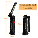 USB charger 180 degree rotation portable COB LED work light magnet flashlig B6Y7