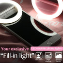 Fashion Selfie Light Portable LED Ring Light Fill for Smart Phone black