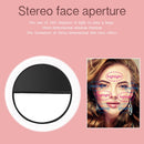 Fashion Selfie Light Portable LED Ring Light Fill for Smart Phone black