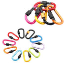 10pcs Aluminum Alloy Carabiner Shaped D Keychain Random Color -75mm * 40mm
