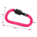 10pcs Aluminum Alloy Carabiner Shaped D Keychain Random Color -75mm * 40mm