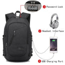 New USB Charging Backpacks With Headphone Jack Business Laptop Men Backpack