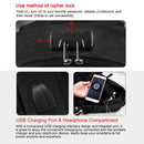 New USB Charging Backpacks With Headphone Jack Business Laptop Men Backpack