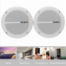 1 Pair Waterproof 25W Full Range Marine Boat Ceiling Wall Speakers Lawn Gar