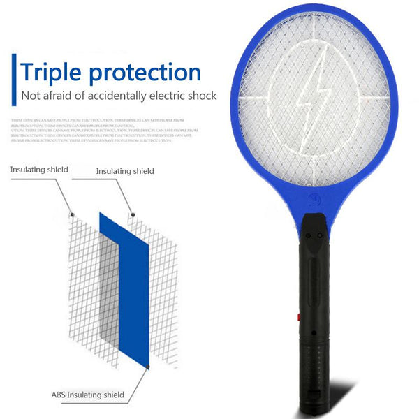 Mosquito Killer Electric Tennis Racket Insect Fly Bug Zapper Wasp Swatter