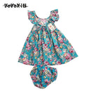 yoyoxiu Summer 2PCS Kid Clothing Set Newborn Baby Girl Clothes Summer Flora A7S9