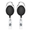 10pcs Retractable Badge Reel with Carabiner Belt Clip and Key Ring for ID C K4H1