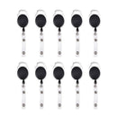 10pcs Retractable Badge Reel with Carabiner Belt Clip and Key Ring for ID C K4H1