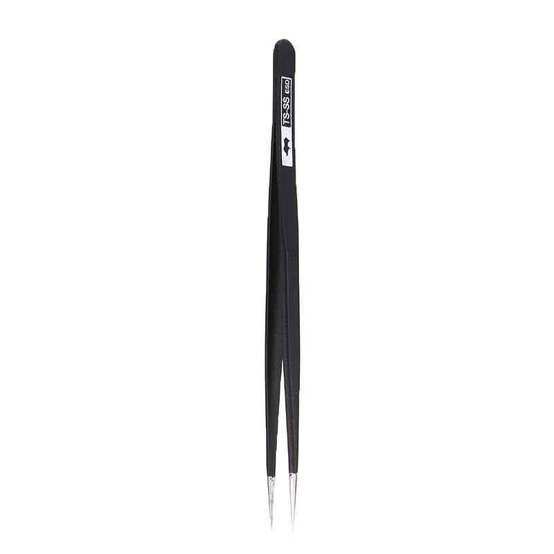 Anti-static ESD Stainless Steel Tweezer Maintenance Tools Industrial Precision Curved Straight Tweezers Repair Tools