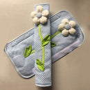 2PCS Pastoral Flower Polka Dot Door/Refrigerator Handle Cover Fridge Door H