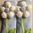 2PCS Pastoral Flower Polka Dot Door/Refrigerator Handle Cover Fridge Door H