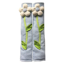 2PCS Pastoral Flower Polka Dot Door/Refrigerator Handle Cover Fridge Door H
