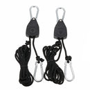 2pcs 1/8 Inch Rope Ratchet Lifters Reflector Grow Light Hangers Zinc Alloy Hook Plastic Pulley 2m