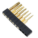 BROPPE 7Pcs Gold 50mm 1.5-6.0mm Magnetic Hex Head Screwdriver Bits 1/4 Inch Hex Shank Screwdriver