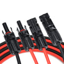 1 Pair Black + Red 14 AWG Solar Panel Extension Cable Wire MC4 Connector 9/8/5m