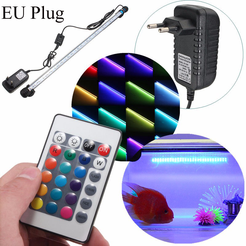 Aquarium Waterproof LED Light Bar Fish Tank Submersible Down Light Lamp AC100-240V 6.5W 57CM SMD5050