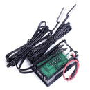 Dual Red LED Digital Display Thermometer Waterproof Temperature Sensor 0.56