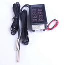 Dual Red LED Digital Display Thermometer Waterproof Temperature Sensor 0.56
