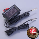 Dual Red LED Digital Display Thermometer Waterproof Temperature Sensor 0.56
