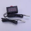 Dual Red LED Digital Display Thermometer Waterproof Temperature Sensor 0.56