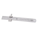 Drillpro 26mm Width 20/30cm Length Straight Ruler With Locking Stop Metric/Inch Woodworking Line Locator