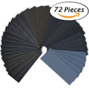 72Pcs 400 to 3000 Grit Wet Dry Sandpaper Assortment 9 x 3.6 Inches for Auto E3W3