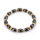Unisex Magnetic Bracelet Beads Hematite Stone for Therapy Health Care Hemat F5M3