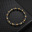 Unisex Magnetic Bracelet Beads Hematite Stone for Therapy Health Care Hemat F5M3