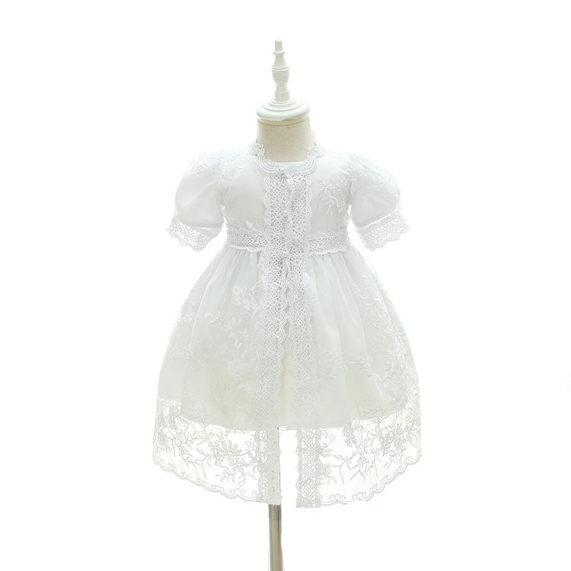 DMfgd New Fashion European wash dress girls baby set baby birthday wedding  P6C8