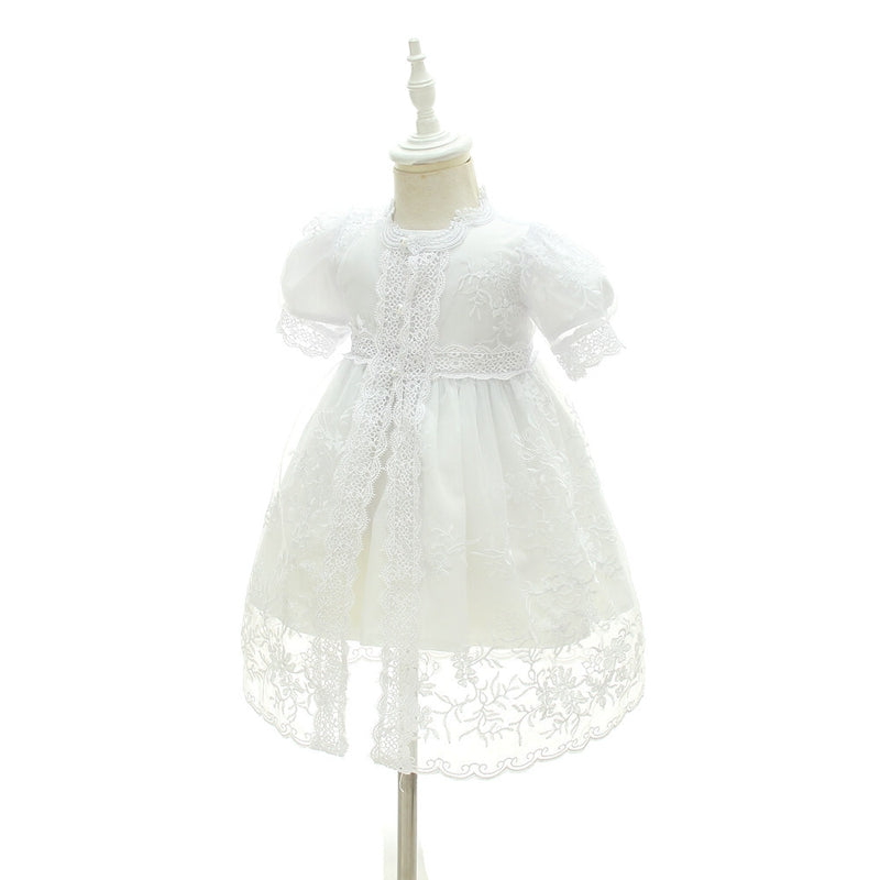 DMfgd New Fashion European wash dress girls baby set baby birthday wedding  P6C8