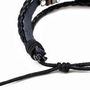 National Flags Charm Bracelet Bangles Leather Braided Rope Bracelet Beads W D5X2