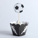 24pcs / lot The Football World Paper Cupcake Wrappers Toppers For Kids Part R5Y7