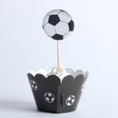 24pcs / lot The Football World Paper Cupcake Wrappers Toppers For Kids Part R5Y7