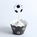 24pcs / lot The Football World Paper Cupcake Wrappers Toppers For Kids Part R5Y7