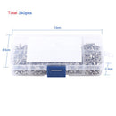 340pcs M3 Hex Socket Screw Nut Stainless Steel M3 Screws Nuts Assortment Ki