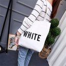 Ladies Canvas Tote Bag Handmade Shopping School Travel Women Folding Should T2E6