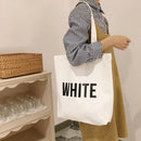 Ladies Canvas Tote Bag Handmade Shopping School Travel Women Folding Should T2E6