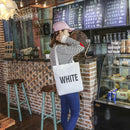 Ladies Canvas Tote Bag Handmade Shopping School Travel Women Folding Should T2E6