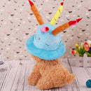 Dogs Pet Dog Birthday Caps Hat with Cake Candles Design Birthday Party Cost A5M3